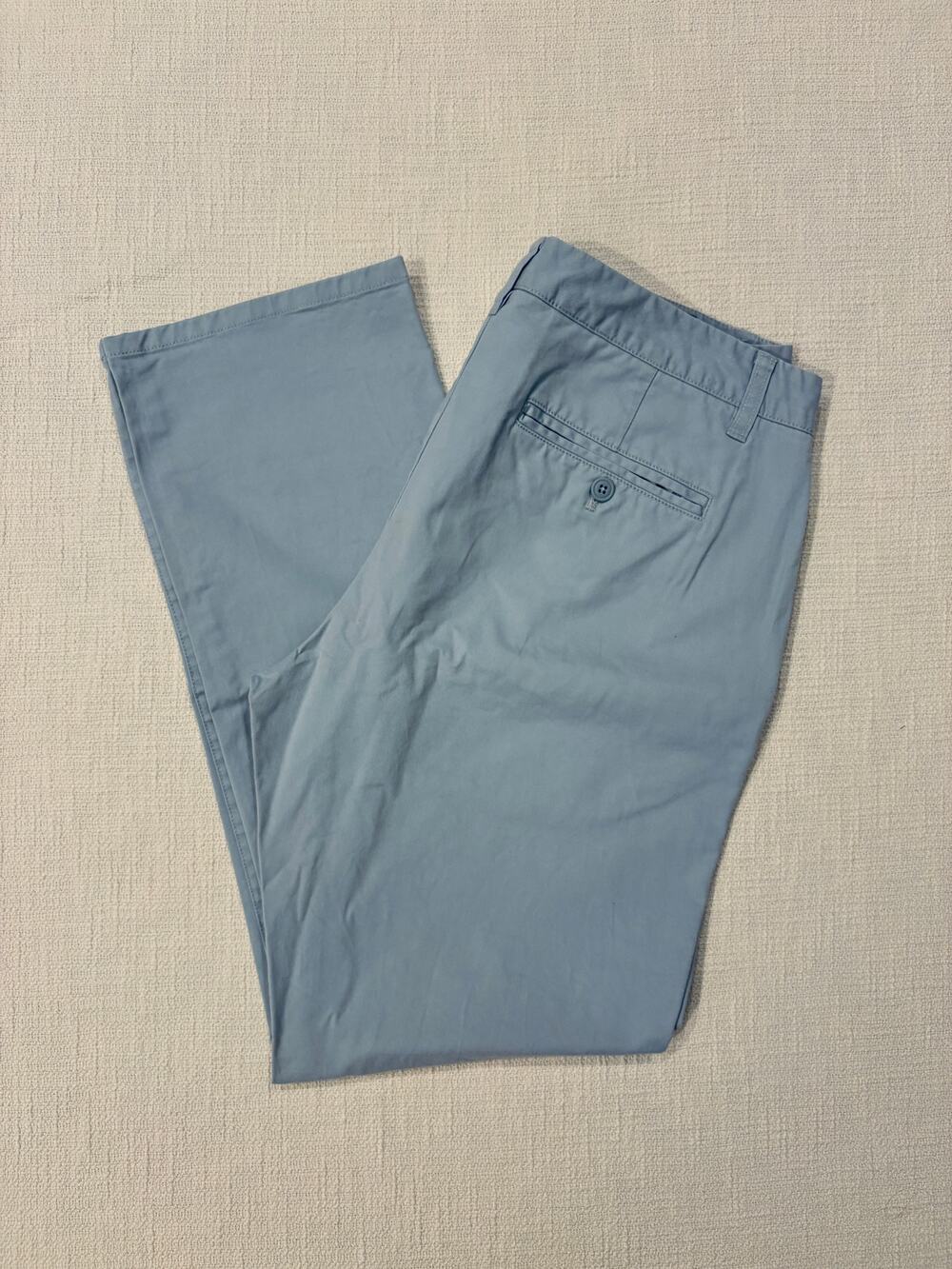 Bonobos Men's 33x30 Slim Fit Chino Pants Light Blue Flat Front